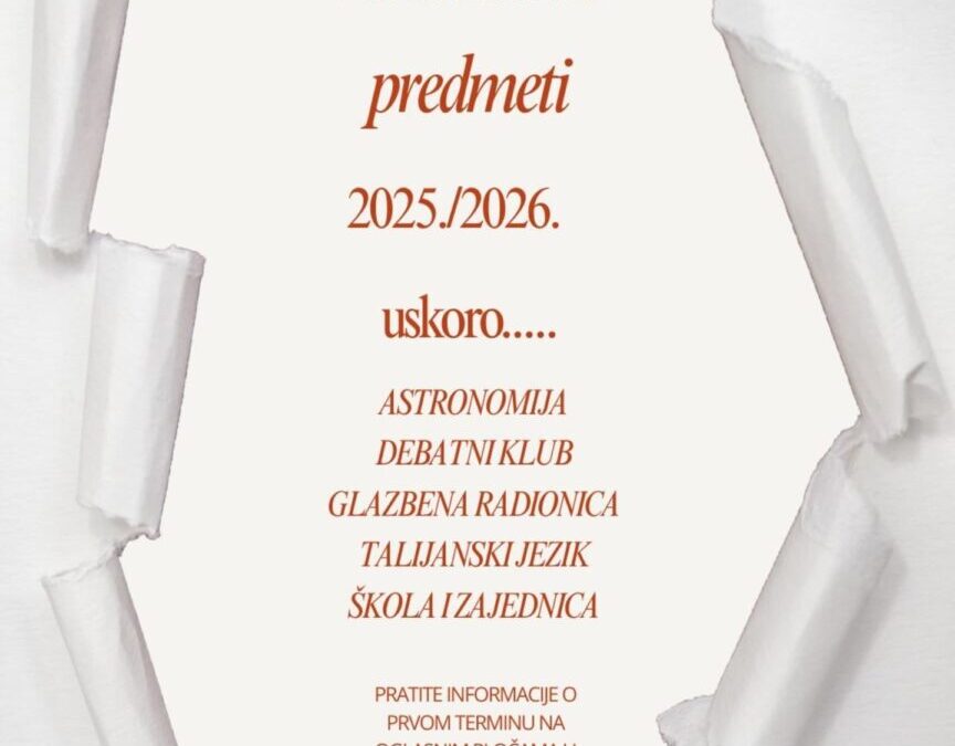 Fakultativna nastava u XIII. gimnaziji