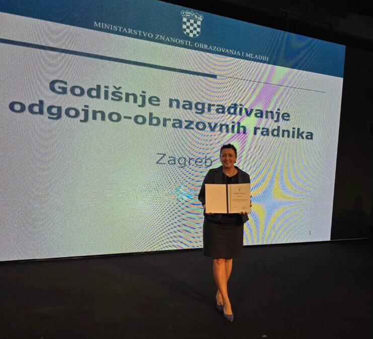 Proglašeni najuspješniji hrvatski odgojno-obrazovni radnici u 2024./2025., među njima i peti put naša dr.sc. Ana Đordić, prof.
