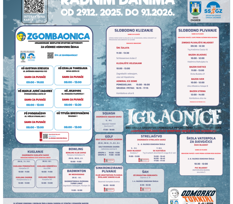 Program Odmorko zima u školskoj godini 2025./2026.