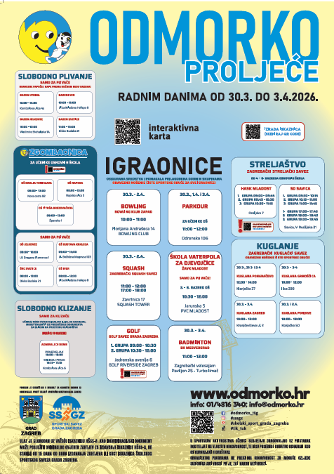 NAJAVA PROGRAMA ODMORKO PROLJEĆE